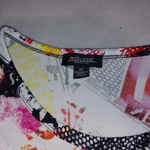 Rouge women's shirt Multicolor size 2x - Picture 4 of 9